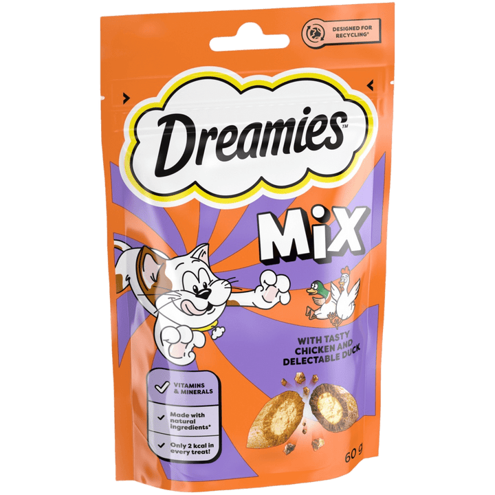 Dreamies Mix Cat Treats with Chicken and Duck 60g