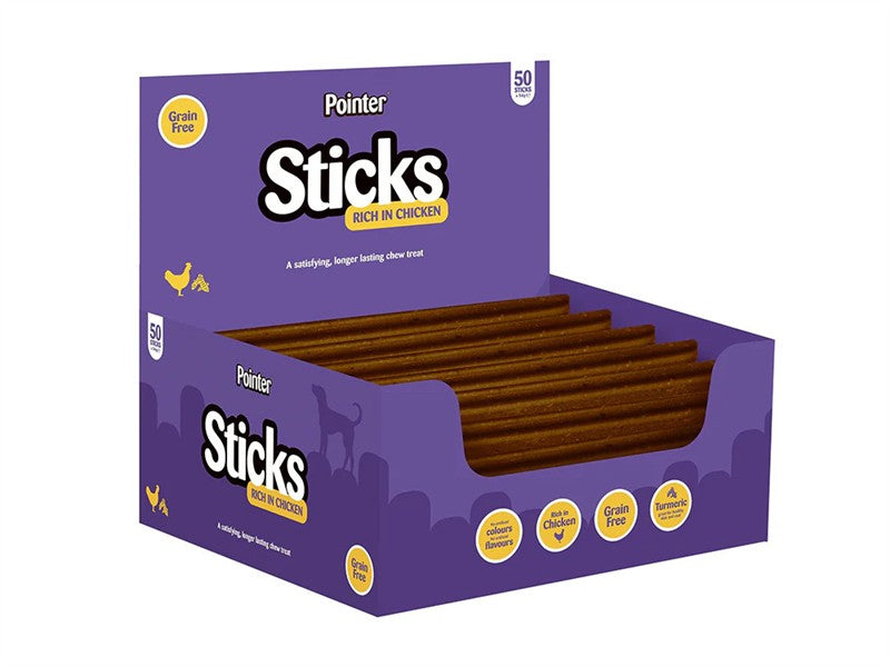 Pointer grain free sticks rich in chicken dog treat