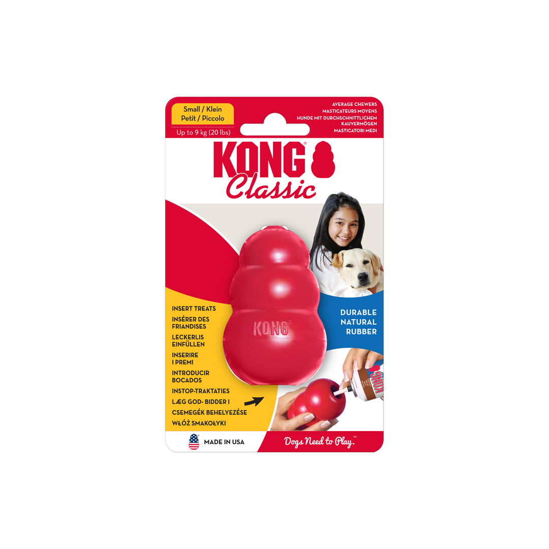 KONG Classic Toy Red - Small, in packaging