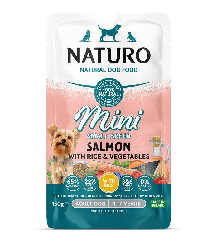 Naturo Mini Small Breed Salmon Pouch 150g