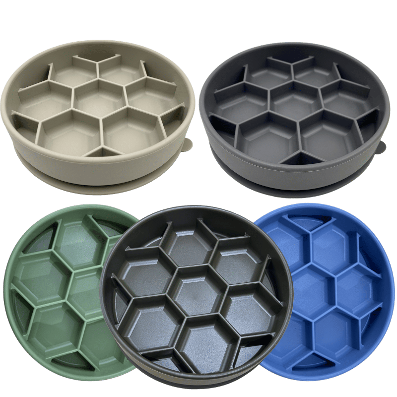 Hem &amp; Boo Slow Feeder Bowl With Suction Base Med/Large Assorted Colours