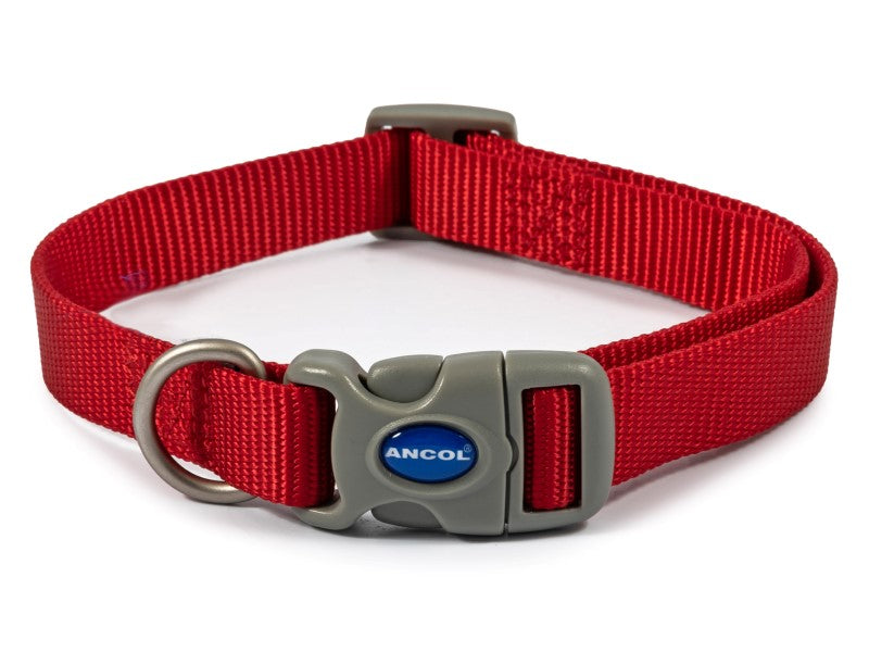 Ancol Viva Nylon Adj Collar Red Size 2-5 (Dog) 