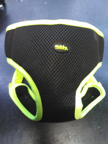 Nobby Harness Black Mesh Reflect neon yellow l 69-83 cm + 66 cm w 25 mm