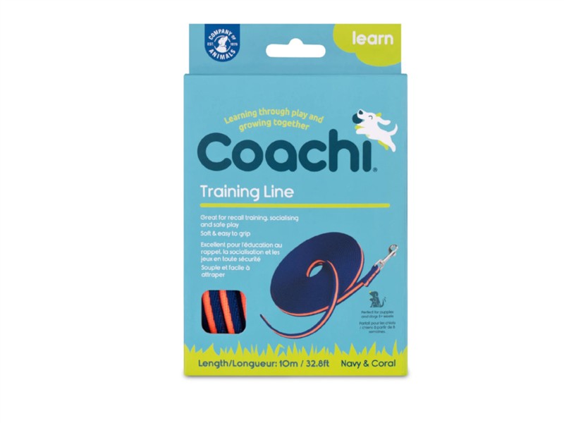 Co. Of Animals Coachi Training Line Navy &amp; Coral 10M (Dog) 