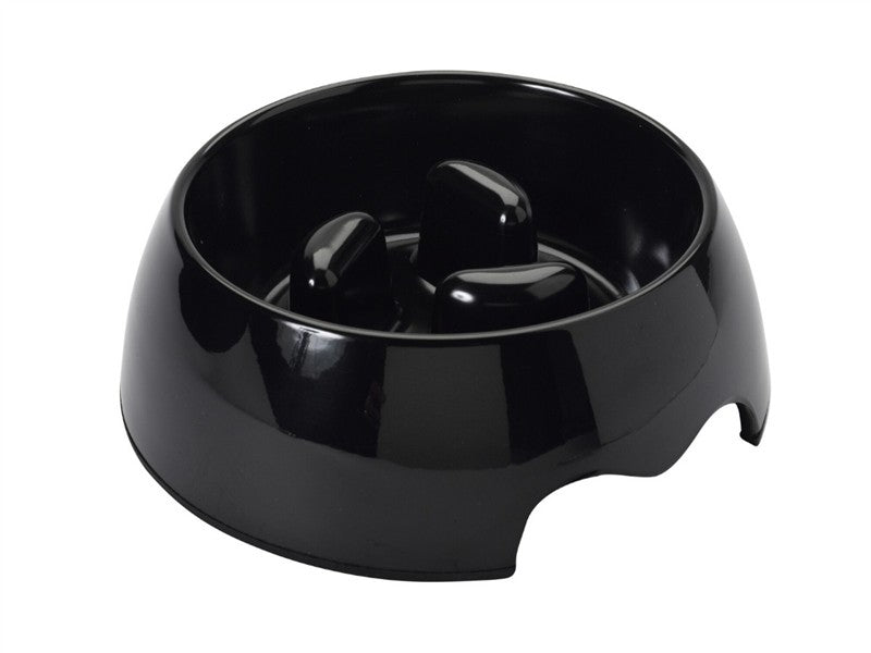 Dogit Anti Gulp Bowl Black Medium 600ML6.13cm 