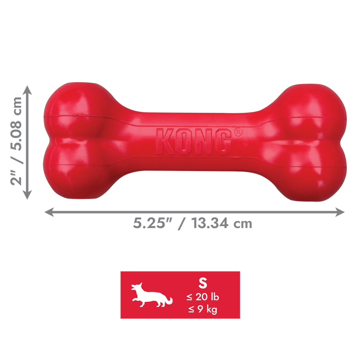 KONG Goodie Bone Small Dog Chew Toy, dimensions