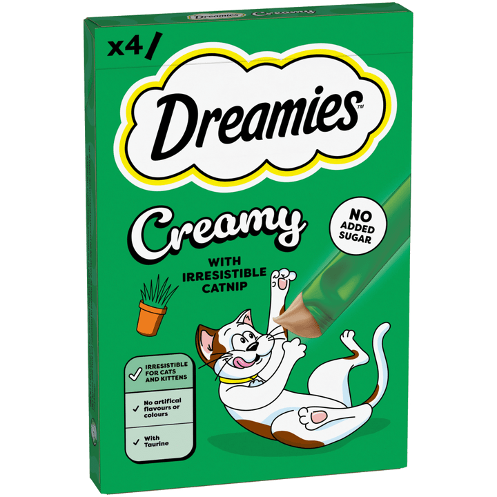 Dreamies Creamy Cat Treats with Catnip 4x10g