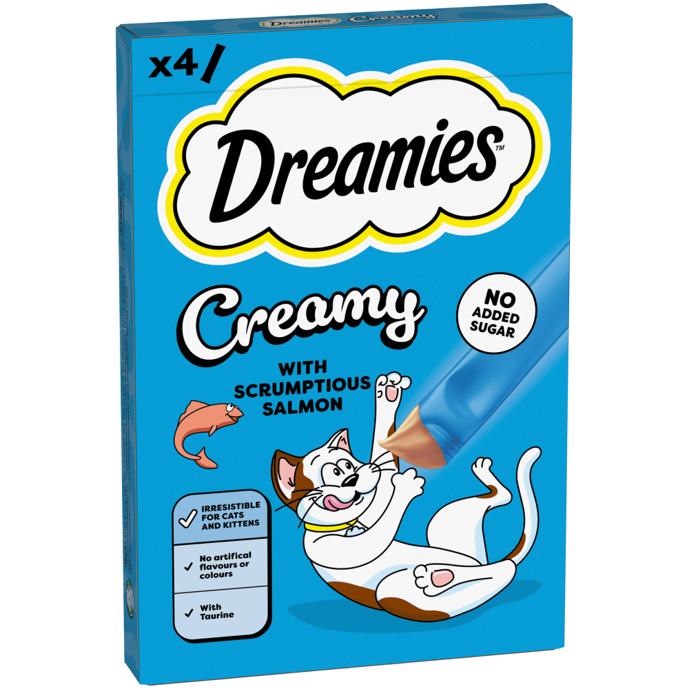 Dreamies Creamy Cat Treats with Salmon 4x10g