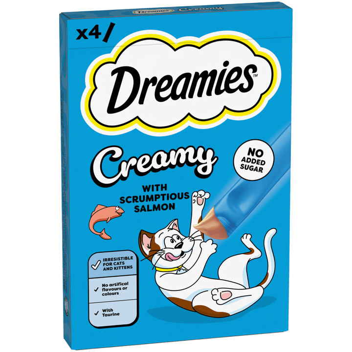 Dreamies Creamy Cat Treats with Salmon 4x10g