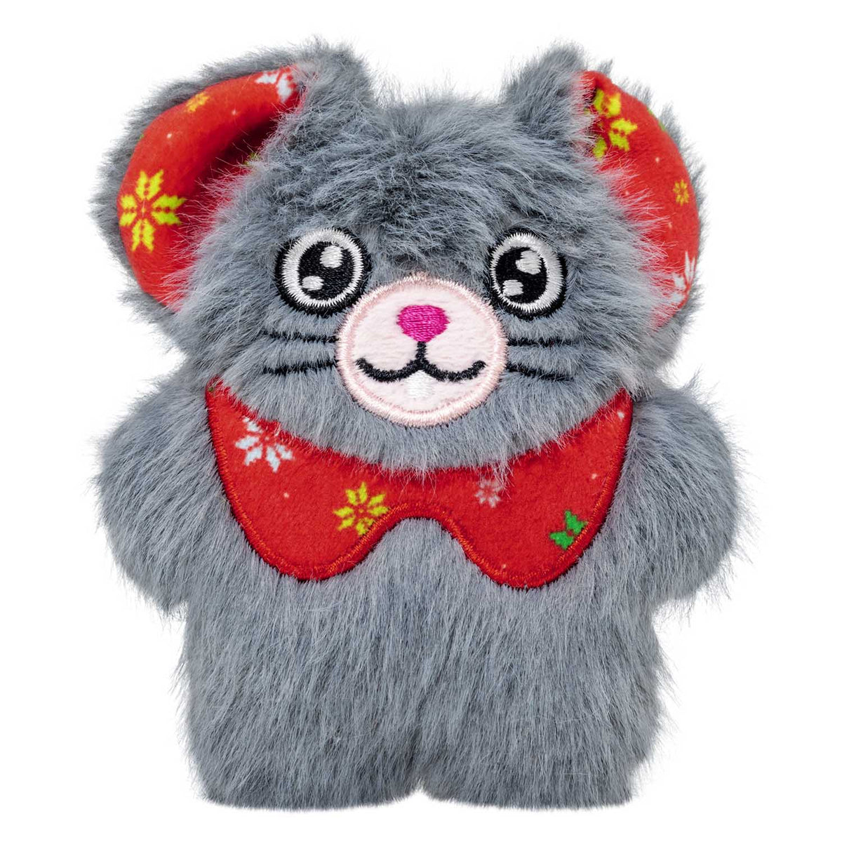 KONG Holiday Cat Snuzzles Mouse Grey, Christmas cat toy