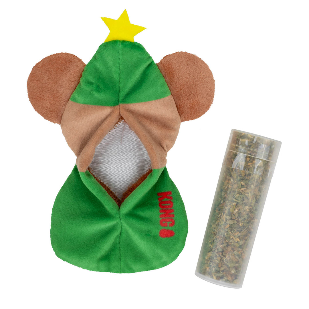 KONG Holiday Refillables Mouse, Christmas cat toy