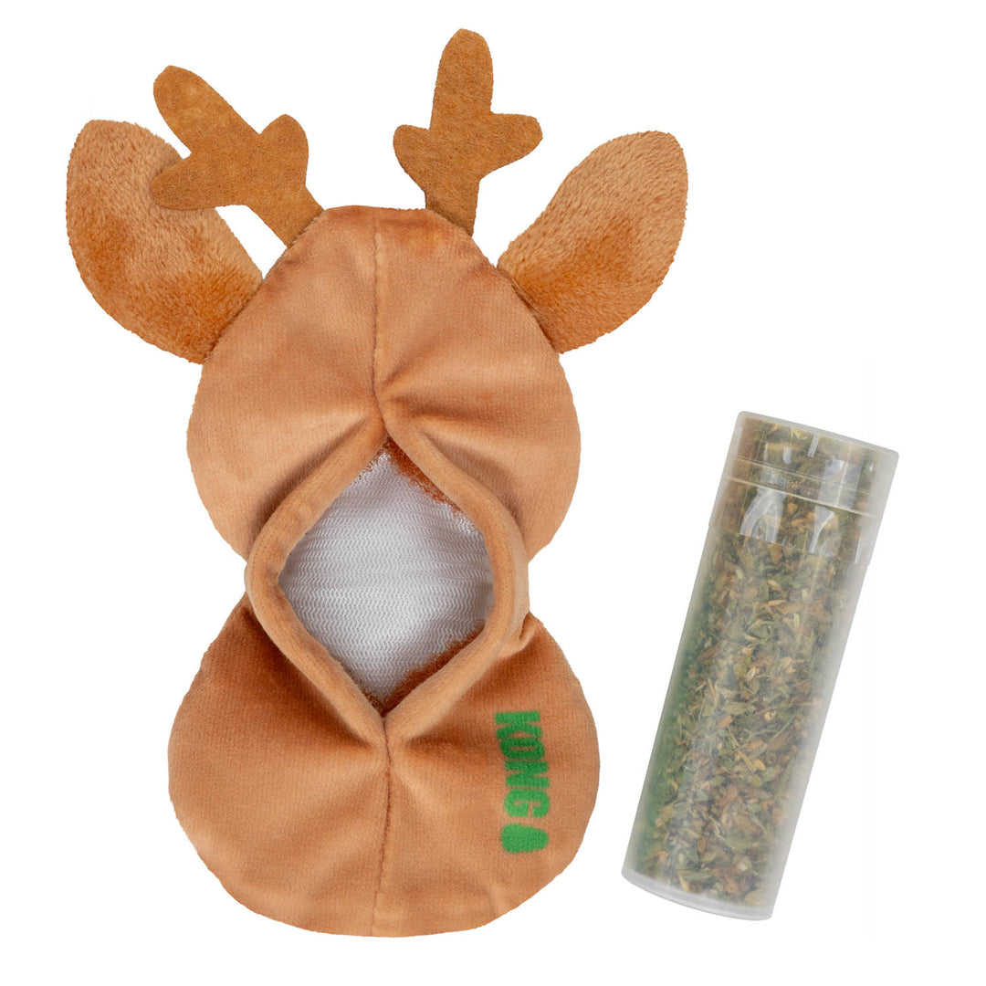 KONG Holiday Refillables Reindeer, Christmas cat toy