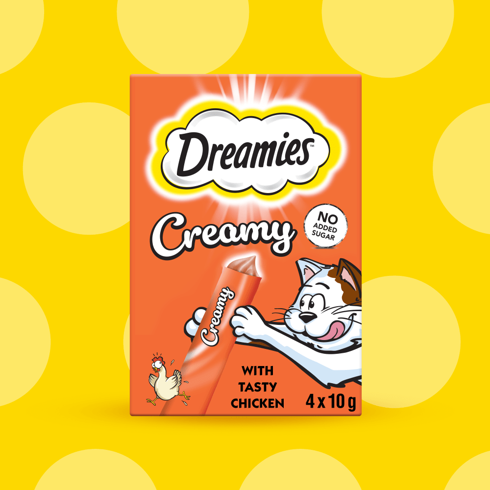 Dreamies Creamy Cat Treats with Chicken 4x10g, view 6