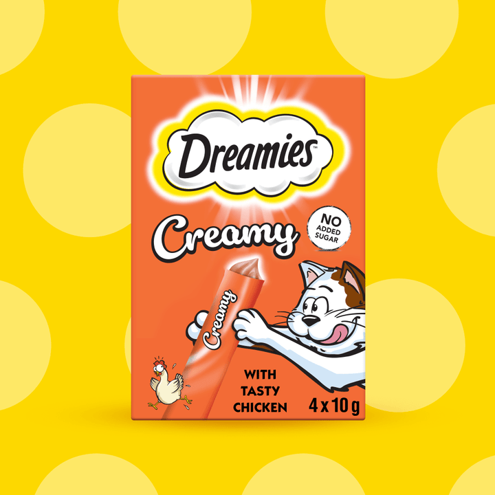 Dreamies Creamy Cat Treats with Chicken 4x10g, view 6