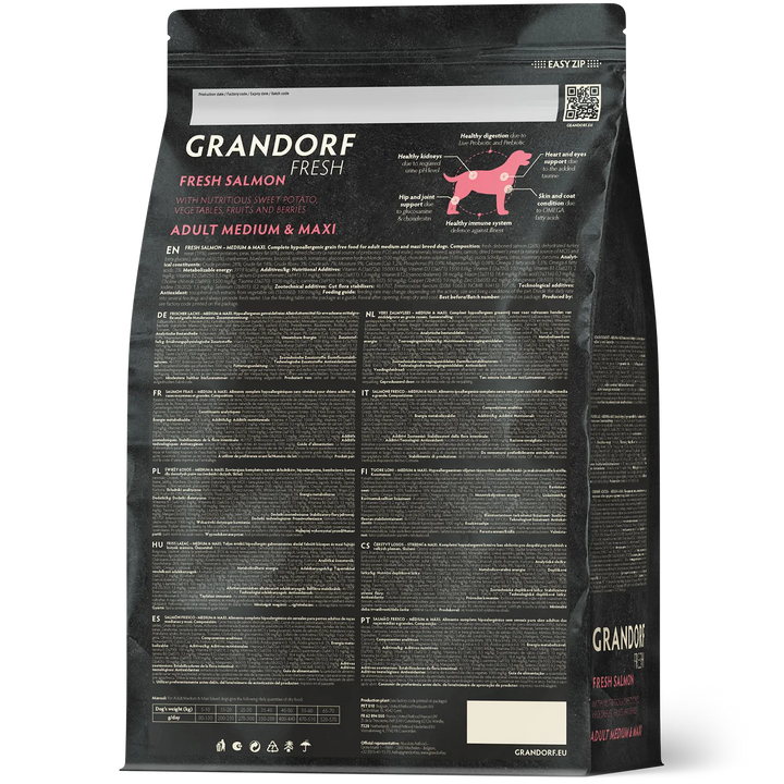 Grandorf Grain-Free Medium and Maxi Fresh Salmon 1kg, view 2