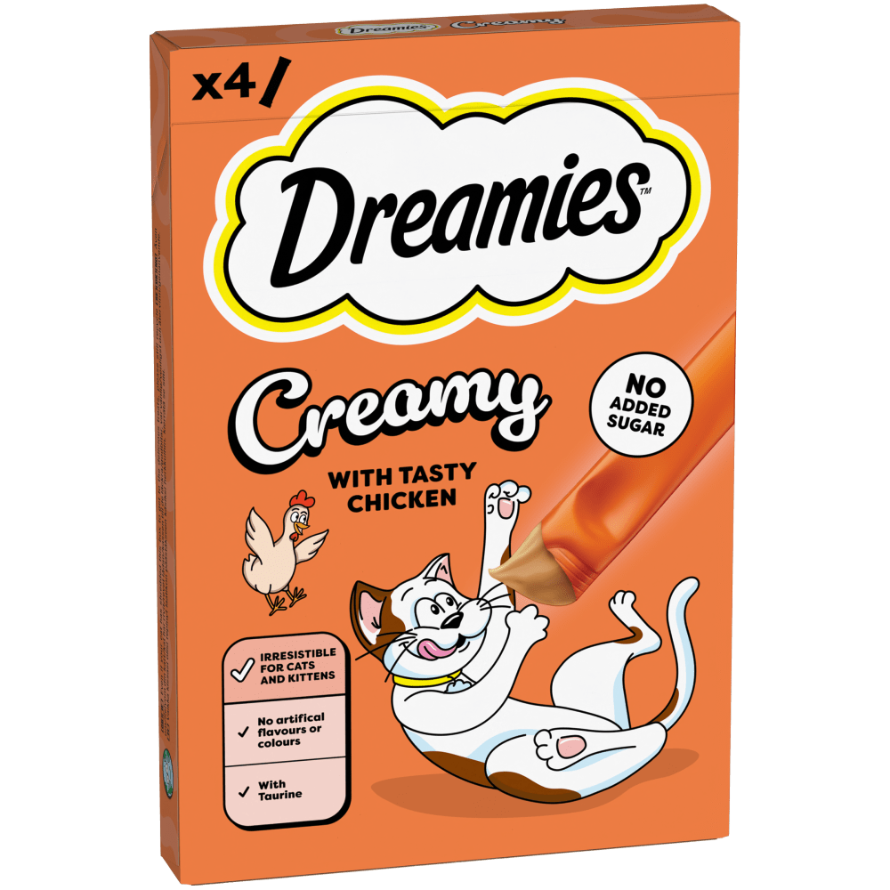 Dreamies Creamy Cat Treats with Chicken 4x10g