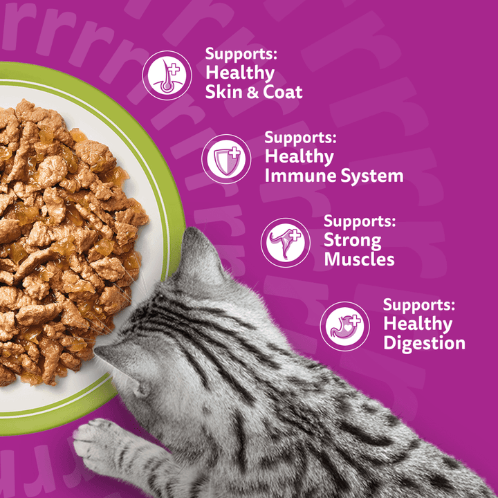 Whiskas 1+ Cat Pouches Mixed Menu in Jelly 40x85g, view 4