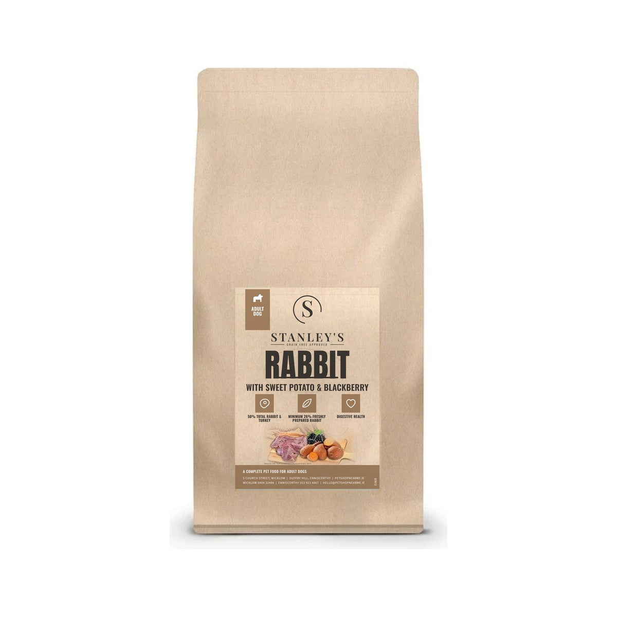 Stanley's Grain Free Rabbit and Sweet Potato, front of bag