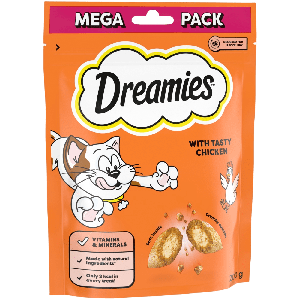 Dreamies Cat Treats with Chicken Mega Pack 200g