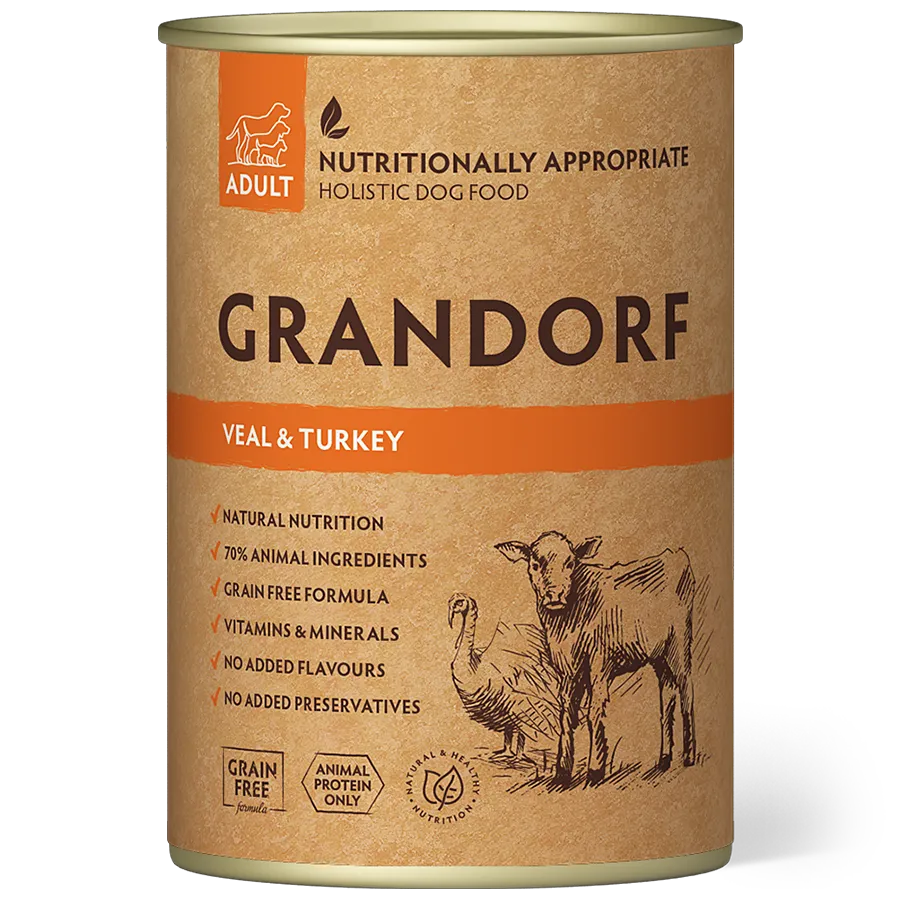 Grandorf Adult Veal and Turkey 400g Tin