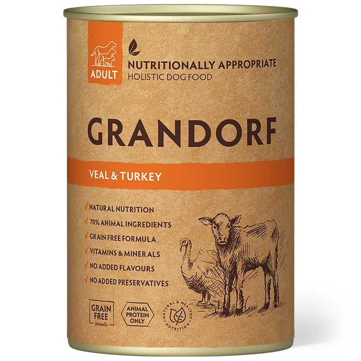 Grandorf Adult Veal and Turkey 400g Tin